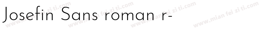 Josefin Sans roman r字体转换